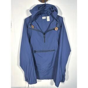 L.L. Bean Anarok Pullover Hooded Windbreaker Jacket Men’s LT Blue Outdoors